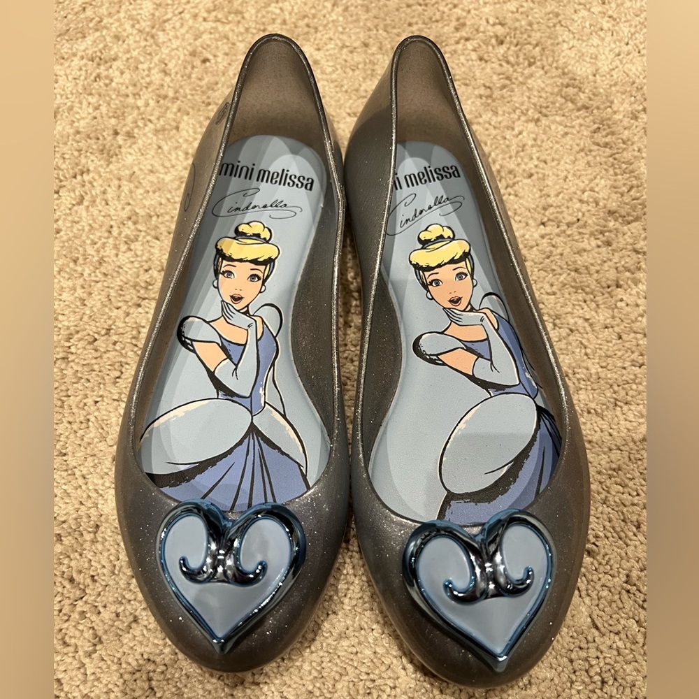 Mini Melissa Cinderella shoes girls size US Size 13. Barely worn indoors.